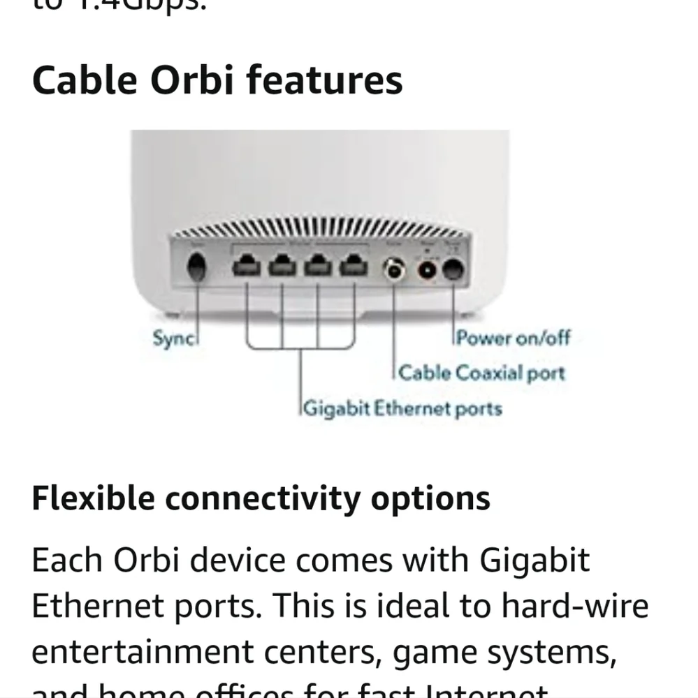 Netgear Netgear Orbi All-in-One Cable Modem + Whole Home Mesh-ready WiFi Router
